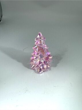 Pink iridescent Decorative Tree by Moser